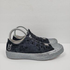 Converse Miley Cyrus Women's Black Silver Glitter Shoes US Size 6